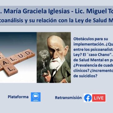 Jueves 4 de noviembre: Dra. María Graciela Iglesias – Lic. Miguel Tollo